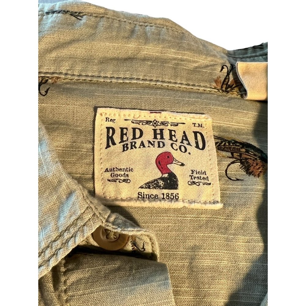 Red Head Brand Button Up Shirt Fly Fishing Short Sleeves 100% cotton Size XL - Picture 4 of 4